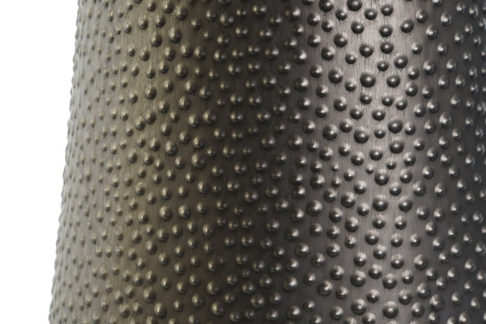 DKD Home Decor Jarrón Moderno Gris Oscuro Dorado Metal 25 x 47 x 25 cm