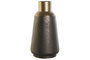 DKD Home Decor Jarrón Moderno Gris Oscuro Dorado Metal 25 x 47 x 25 cm