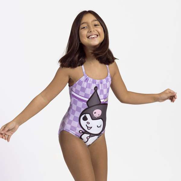 Cerdá Bañador Hello Kitty y Kuromi para Niña, Talla 10 Años (10 Años) - Color Lila