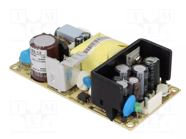 MEAN WELL EPS-65-12 Alimentador de impulso abierto 65,04W 12V DC