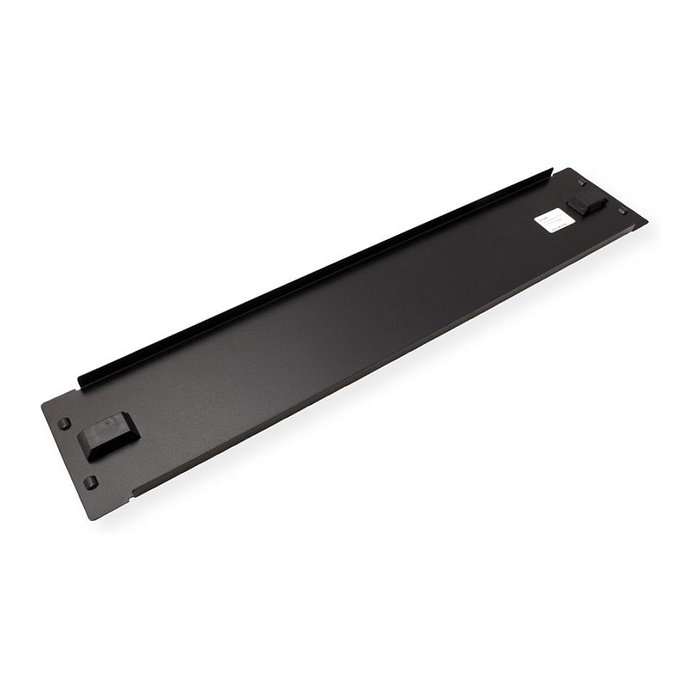 ROLINE 26.30.0001 Tapa Ciega de Acero Negro 2U para Rack 19 Pulgadas (48.3 cm), Snap-in