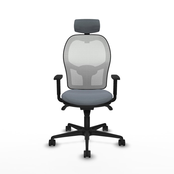 PIQUERAS Y CRESPO Silla de oficina Jorquera con mecanismo Sincro, Gris y Blanco