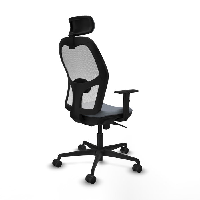 PIQUERAS Y CRESPO Silla de oficina Jorquera con mecanismo Sincro, Gris y Blanco