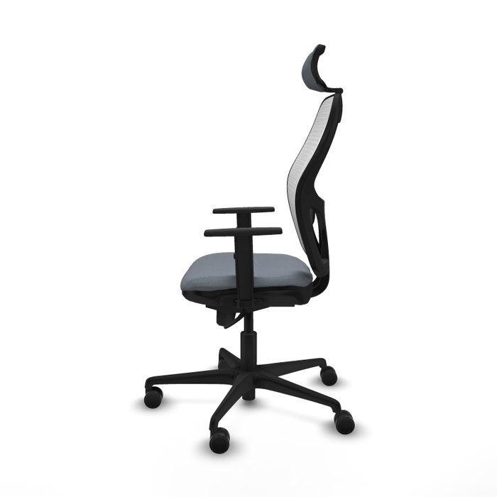 PIQUERAS Y CRESPO Silla de oficina Jorquera con mecanismo Sincro, Gris y Blanco