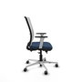 PIQUERAS Y CRESPO Silla de oficina Haches Azul marino y Blanco