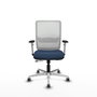 PIQUERAS Y CRESPO Silla de oficina Haches Azul marino y Blanco