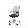 PIQUERAS Y CRESPO Silla de oficina Haches Azul marino y Blanco