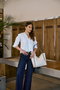 Lucky Bees 1264 Bolso Tote Crema Polipiel Elegante y Duradero para Mujer, Amplio Interior con Bolsillo y Correa Larga 30cm Caída