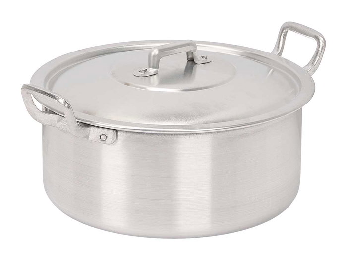 KINVARA Cacerola de Aluminio 22 cm 4 L Plata