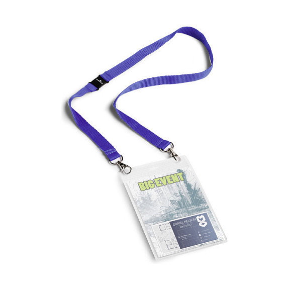 Durable 852507 Portanombres A6 con Correa Textil