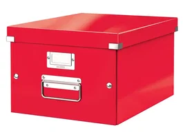 Leitz Click & Store Caja de almacenamiento universal mediana roja 281x200x369 mm para documentos A4