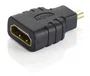 Equip Adaptador microHDMI Macho a HDMI Hembra, Cambiador de Género 118915, Chapado en Oro, Color Negro