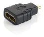 Equip Adaptador microHDMI Macho a HDMI Hembra, Cambiador de Género 118915, Chapado en Oro, Color Negro