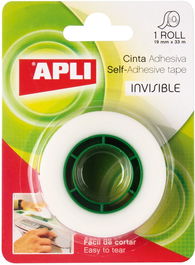 Apli Cinta Adhesiva Transparente Rollo 19 mm X 33M Pack 10 Unidades
