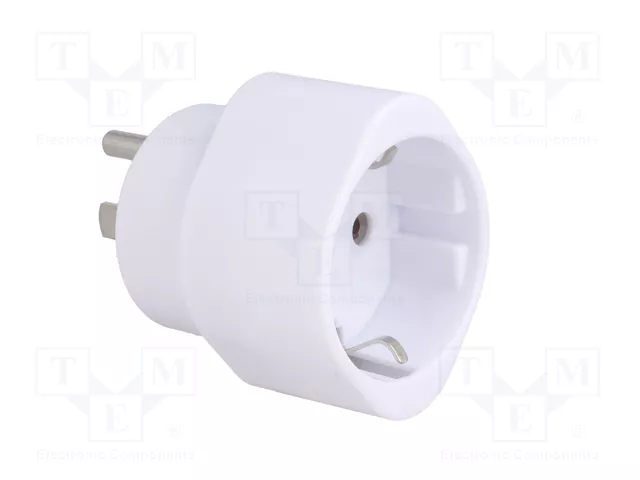 GOOBAY Adaptador de viaje con conector con toma de tierra, blanco GOOBAY Adaptador de viaje con conector con toma de tierra, blanco