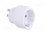 GOOBAY Adaptador de viaje con conector con toma de tierra, blanco