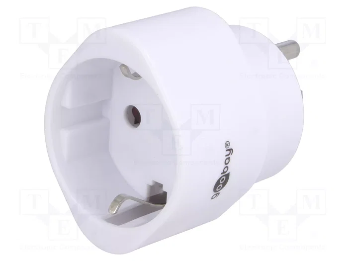 GOOBAY Adaptador de viaje con conector con toma de tierra, blanco GOOBAY Adaptador de viaje con conector con toma de tierra, blanco