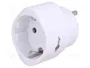 GOOBAY Adaptador de viaje con conector con toma de tierra, blanco