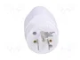 GOOBAY Adaptador de viaje con conector con toma de tierra, blanco