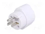 GOOBAY Adaptador de viaje con conector con toma de tierra, blanco