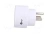 GOOBAY Adaptador de viaje con conector con toma de tierra, blanco