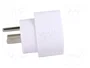 GOOBAY Adaptador de viaje con conector con toma de tierra, blanco