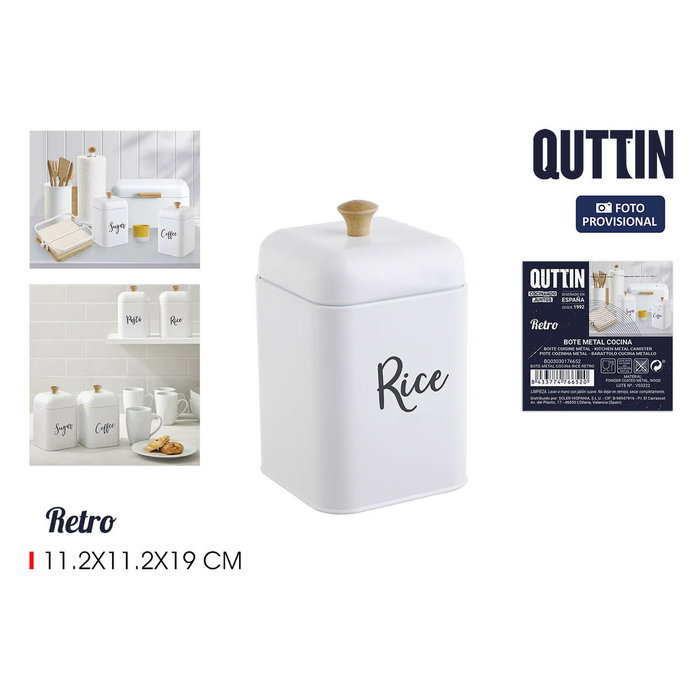 Bote Metálico Quttin RICE (12 Unidades)