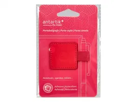 Antartik Portabolígrafos Autoadhesivo para Cuaderno Note con Elástico hasta 15 mm, Fucsia, 40x40 mm