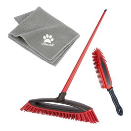 Vileda Pet Pro ALWAYS CLEAN Besenbox, Set de 3 piezas Rojo