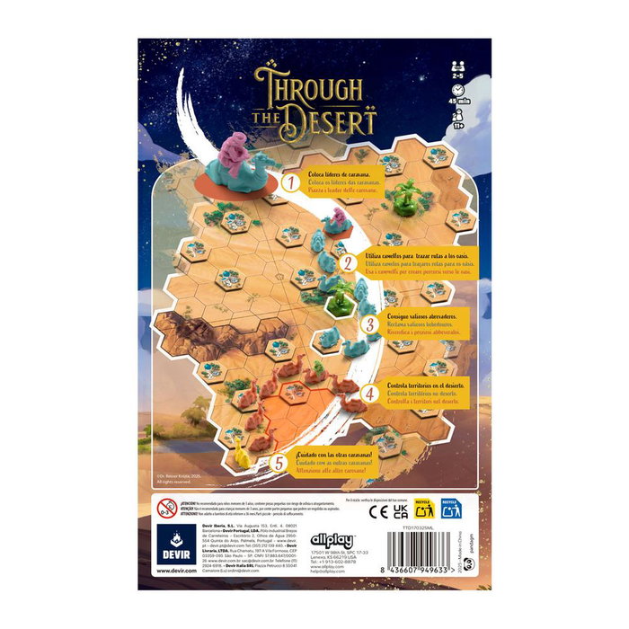 Allplay Through the Desert Juego de Mesa Estrategia Oasis y Camellos Allplay Through the Desert Juego de Mesa Estrategia Oasis y Camellos