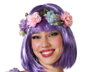 Atosa Diadema Flores Carnaval Fantasía Mujer Adulto para Disfraces de Ninfa, Hada o Reina del Bosque, Festivales y Sesiones de Fotos
