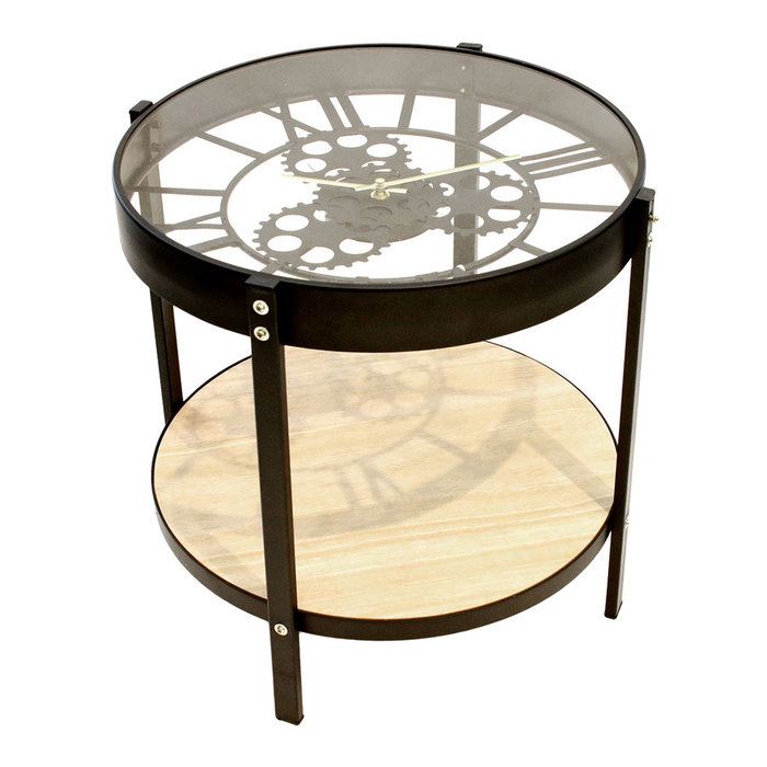 Home Deco Factory Mesa Auxiliar Reloj Industriel Diámetro 40,5 cm Home Deco Factory Mesa Auxiliar Reloj Industriel Diámetro 40,5 cm