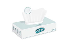 Pañuelo Papel Facial Amoos Professional 2 Capas Paquete De 100 Blanco