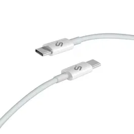 Subblim Cable USB-C a USB-C Cable Plus 100W Carga Rápida y Transferencia 480Mbps 2m Blanco