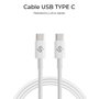 Subblim Cable Plus 100W USB-C a USB-C 2m Blanco