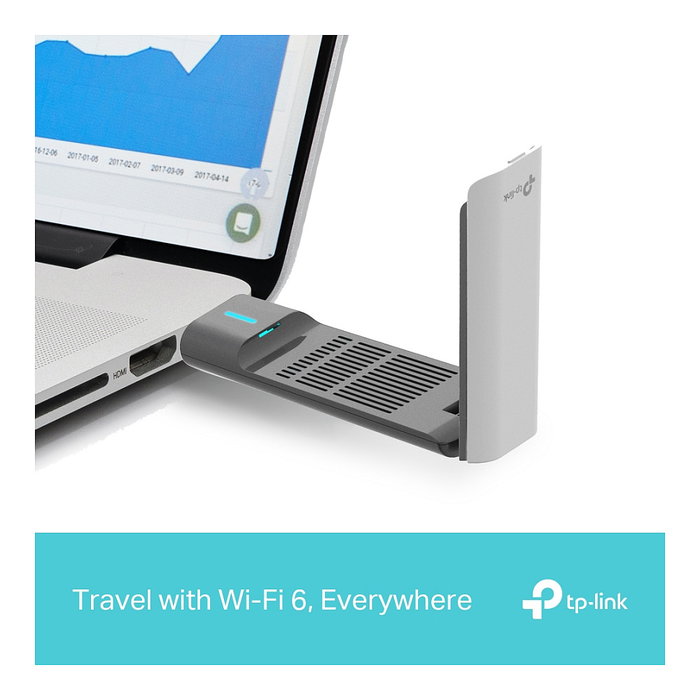 TP-Link Archer TX50UH Adaptador USB Wi-Fi 6 AX3000 Dual Band (2.4GHz/5GHz) 3000 Mbps para PC/Portátil, Negro