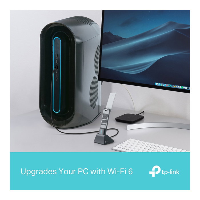 TP-Link Archer TX50UH Adaptador USB Wi-Fi 6 AX3000 Dual Band (2.4GHz/5GHz) 3000 Mbps para PC/Portátil, Negro