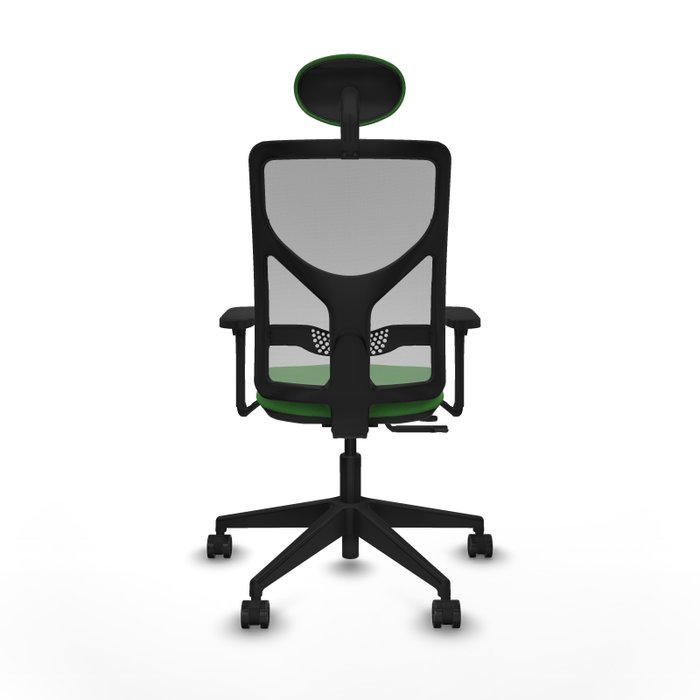 PIQUERAS Y CRESPO Silla de oficina Motilla con mecanismo Sincro/Traslack, Verde y Gris