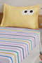 L'essentiel linge de maison Funny Cizgili - Yellow Juego de Sábanas Individuales, Amarillo, 65% Algodón/35% Poliéster, 120 Hilos, Funda 100x200 cm + Funda Almohada 50x70 cm