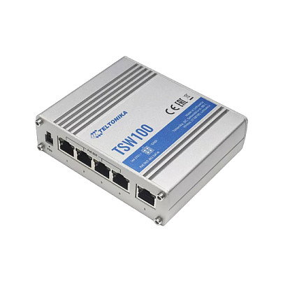 Teltonika TSW100 Switch Industrial 5 Puertos Gigabit con 4 Puertos PoE+ (120W) inevitable