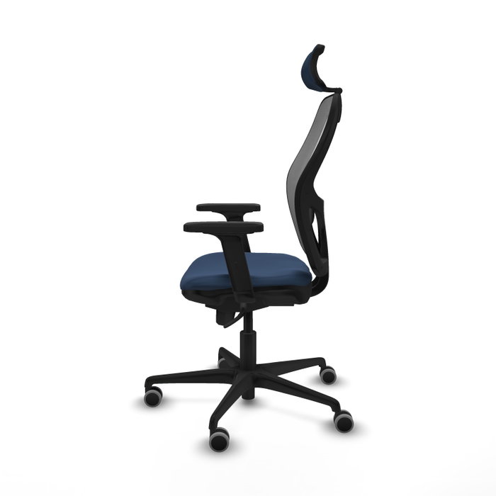 PIQUERAS Y CRESPO Silla de oficina Jorquera con mecanismo Sincro, Azul marino y Gris