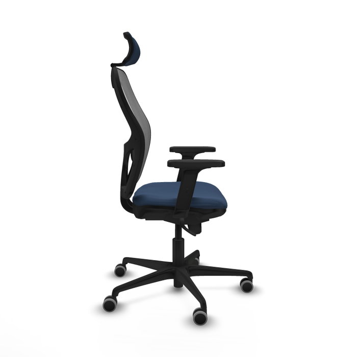 PIQUERAS Y CRESPO Silla de oficina Jorquera con mecanismo Sincro, Azul marino y Gris