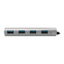 LogiLink Hub USB 3.2 Gen1 con 4 puertos, USB-C, aluminio, gris