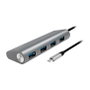 LogiLink Hub USB 3.2 Gen1 con 4 puertos, USB-C, aluminio, gris
