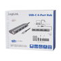 LogiLink Hub USB 3.2 Gen1 con 4 puertos, USB-C, aluminio, gris