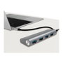 LogiLink Hub USB 3.2 Gen1 con 4 puertos, USB-C, aluminio, gris