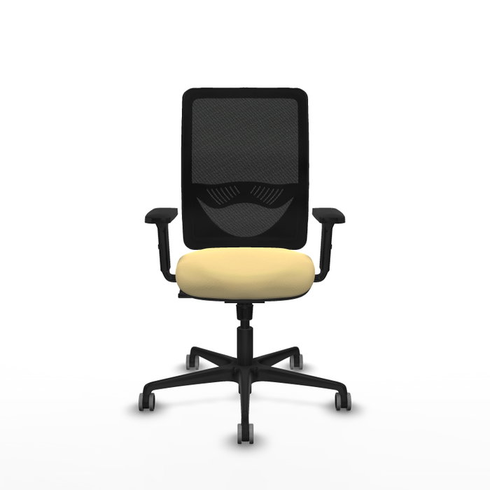 PIQUERAS Y CRESPO Silla de oficina Zulema con mecanismo Sincro, Crema y Negro PIQUERAS Y CRESPO Silla de oficina Zulema con mecanismo Sincro, Crema y Negro
