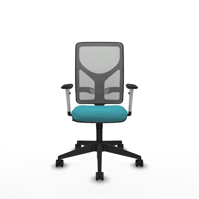 PIQUERAS Y CRESPO Silla de oficina Motilla con mecanismo Sincro, Tela Turquesa y Malla Gris PIQUERAS Y CRESPO Silla de oficina Motilla con mecanismo Sincro, Tela Turquesa y Malla Gris