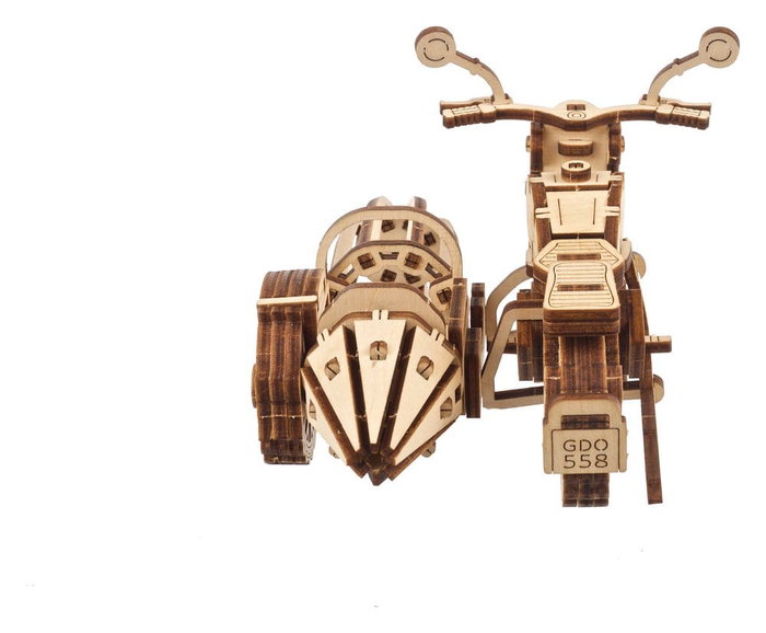Ugears Harry Potter Maqueta de madera Motocicleta voladora de Hagrid con Sidecar