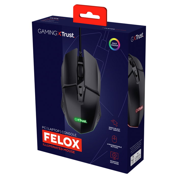 Trust GXT 109 Felox Gaming Mouse Negro Trust GXT 109 Felox Gaming Mouse Negro